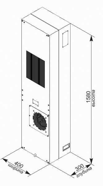 Кондиционер для уличного климатического шкафа UNISPLIT MHW-325S(3)W UNIcontroller